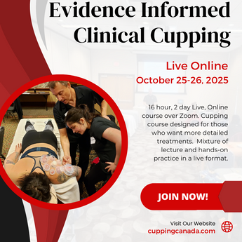 Live Online: Evidence Informed Clinical Cupping - Levels 1-4 - 16 hours